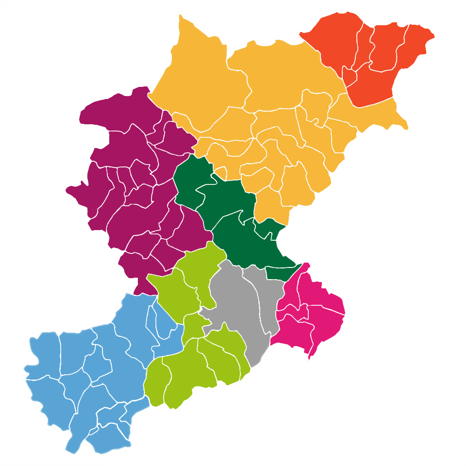 Cartina della provincia di Belluno